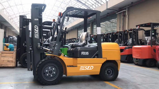 motor 3,5 Ton Pneumatic Tire Forklift de 3m FD35 ISUZU 4JGP