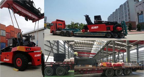 Jarda terminal que empilha o empilhador 45tons do alcance do recipiente