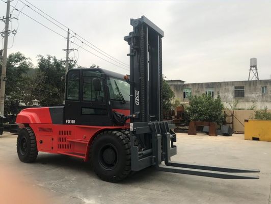 Cabine larga A da opinião de 16 Ton Counterbalance Forklift Truck With