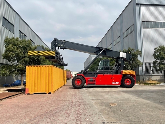 A cabine ergonômica 45000kg carrega o empilhador do alcance de RS para o recipiente pesado