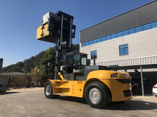 15000kg Orange Red Heavy Load Forklift com motor Yuchai e ângulo de inclinação de 45-90 graus